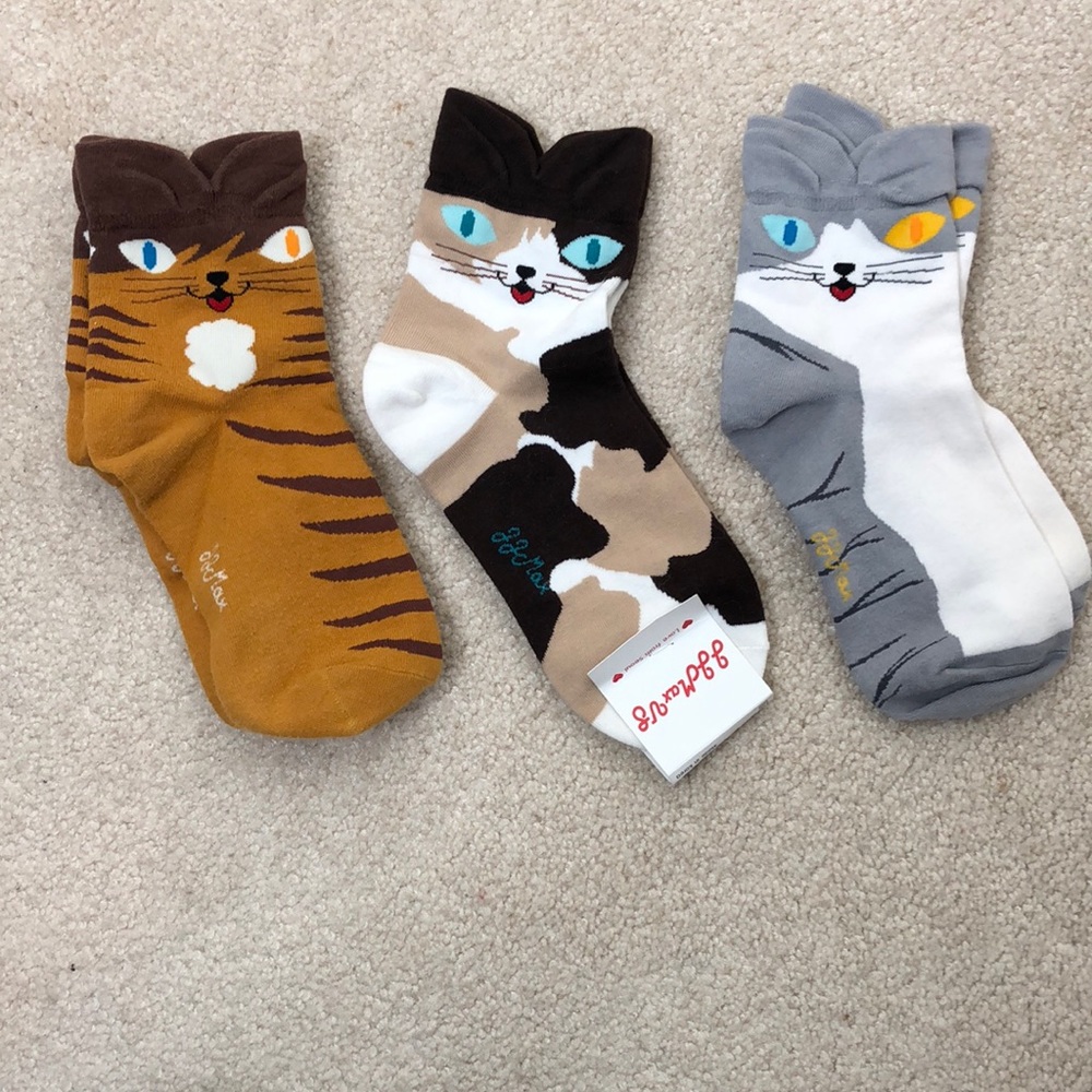 Women’s Cat Socks (Pair of 3)
